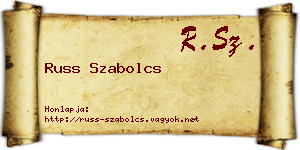 Russ Szabolcs névjegykártya